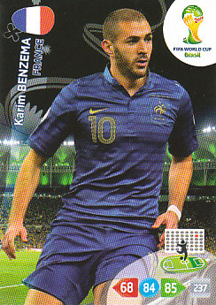 Karim Benzema France Panini 2014 World Cup #168